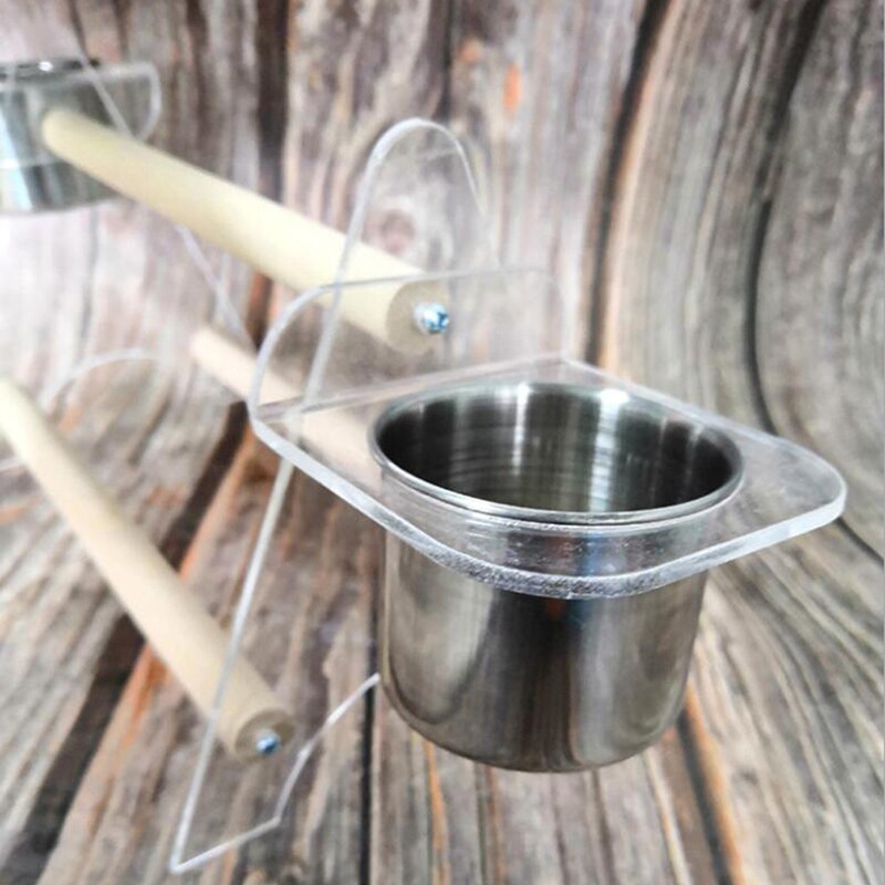 Soporte para pájaros y loros, percha portátil de acero inoxidable para entrenamiento de aves, columpio para aves,