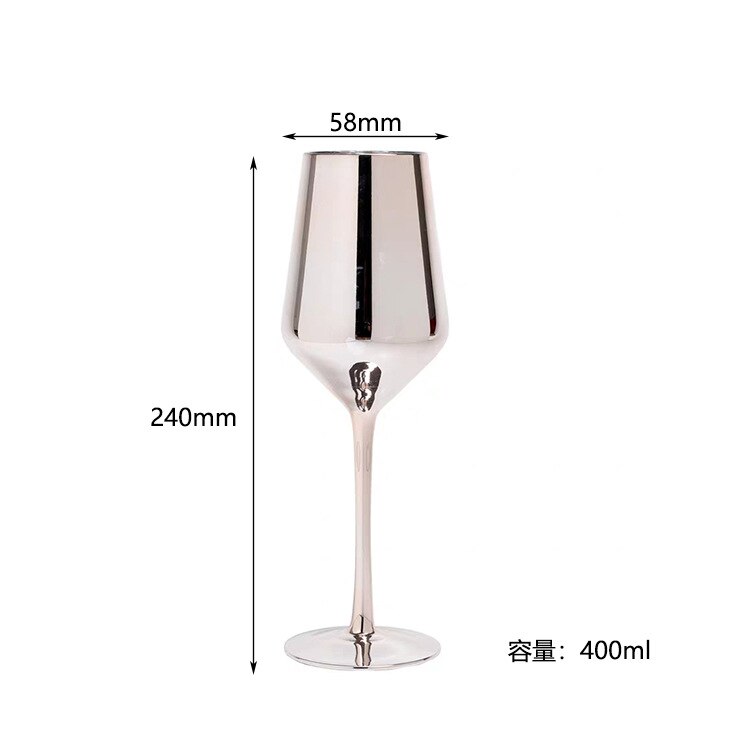 350Ml Roze Rose Gold Plating Loodvrij Glas Rode Wijn Glas Champagne Glasdrinkbeker Woondecoratie: 1