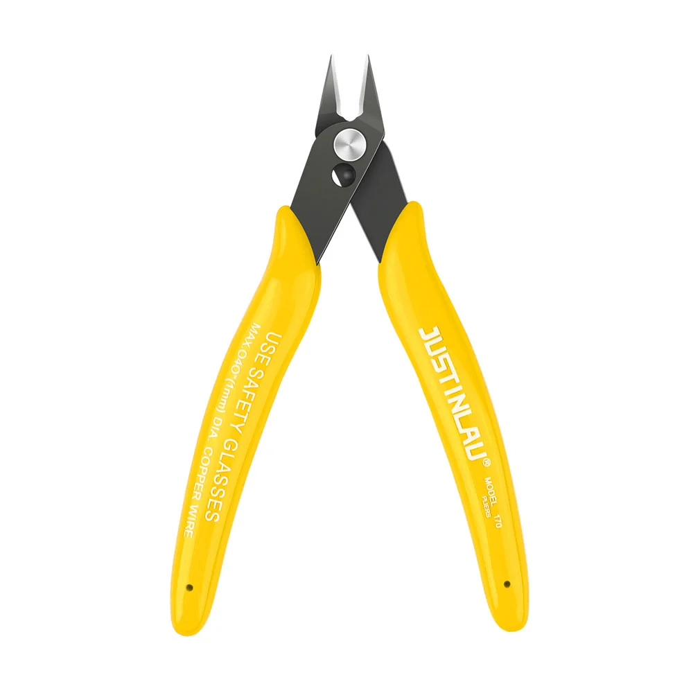 Alicates universales, herramienta multifuncional, cortadores de cables eléctricos, tijeras laterales de corte, pinzas de acero al carbono al ras, herramientas manuales, 1 ud.: YELLOW