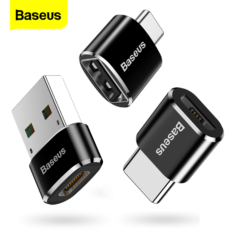 Baseus USB na typ C OTG Adapter USB USB-C męski na Micro USB type-c żeński konwerter dla Macbook Samsung S20 USBC OTG złącze
