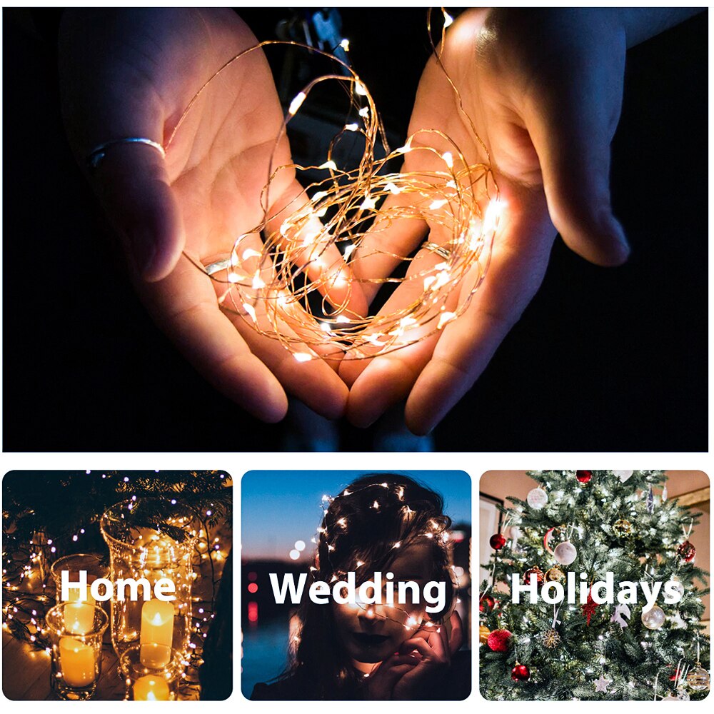 1/5/10/20/40 LED Star Light String Twinkle Garlands Battery Powered Christmas Lamp Party Wedding Decorative Fairy Lights