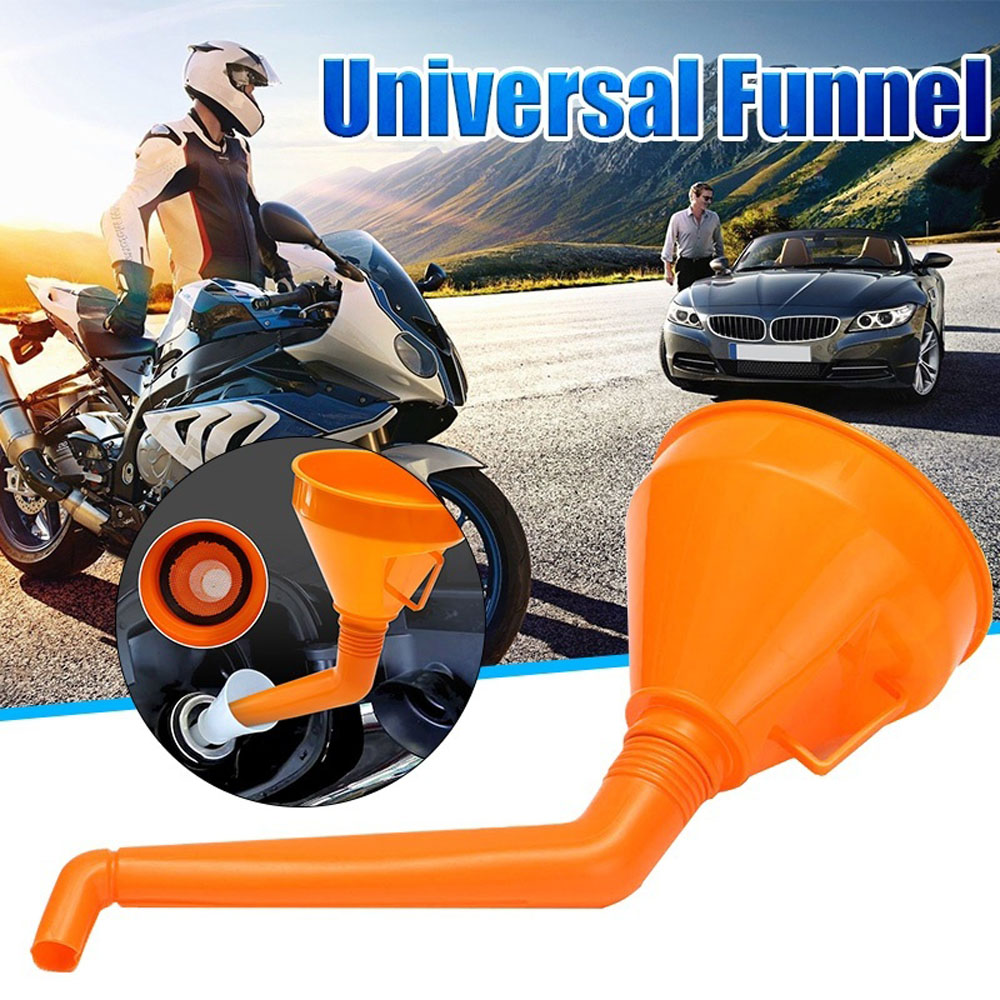 145mm Universal Car Motorcycle Truck Fuel Tank Pour Oil Tool Petrol Plastic Filling Funnel with Built In Strainer Fuel Saver