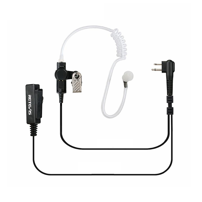 Big Size PTT 2PIN Earpiece Covert Acoustic Tube Headset For Motorola Walkie Talkie EP450 PRO1150 CP100 GP2000 CT150 Ham Radio: Default Title