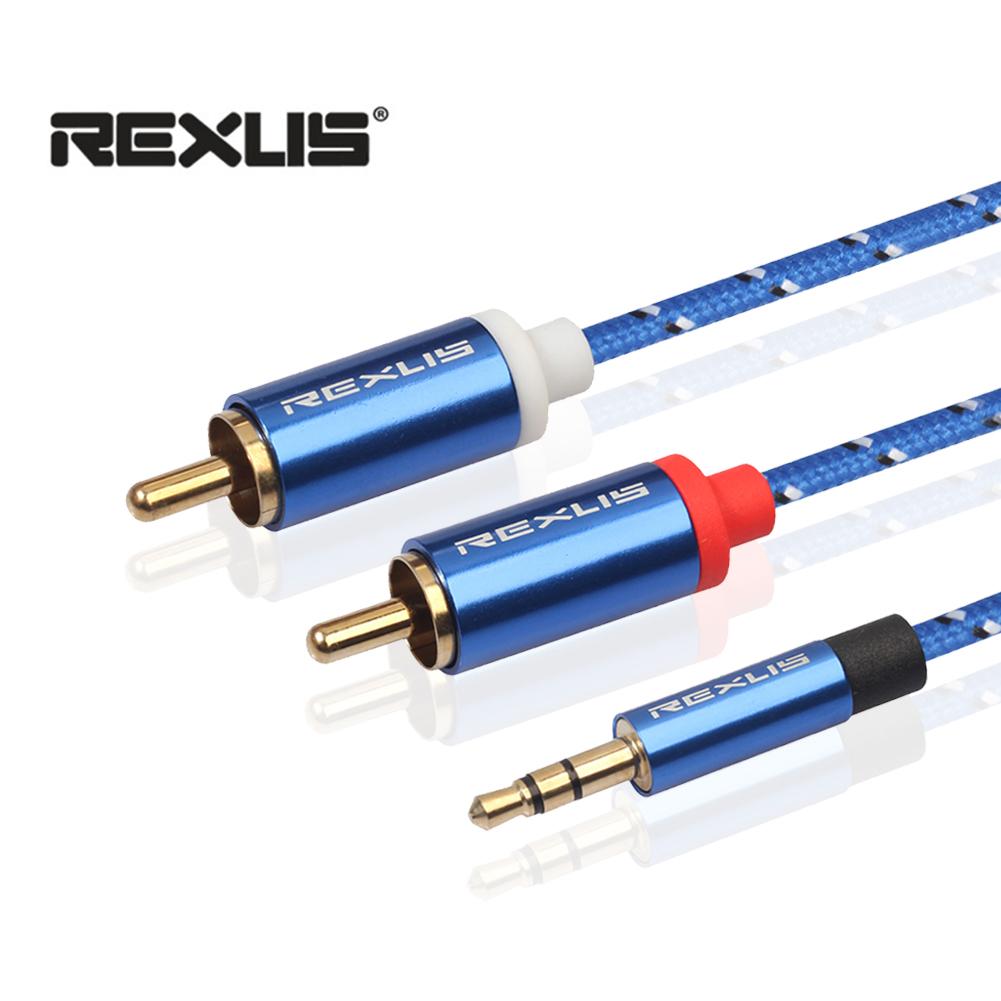 Äänikaapeli 0.5/1/1.8/3/5/10m rca äänikaapeli 2 rca uros  to 3.5mm liitin  to 2 rca aux kaapeli puuvillapunottu jakaja kotiin  mp3