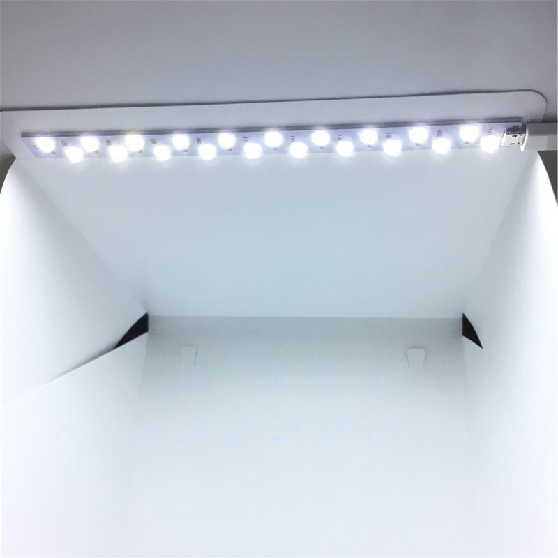 Folding Lightbox Photography Photo Studio Softbox with LED Light Soft Box Photo Background Kit Light box for DSLR Camera