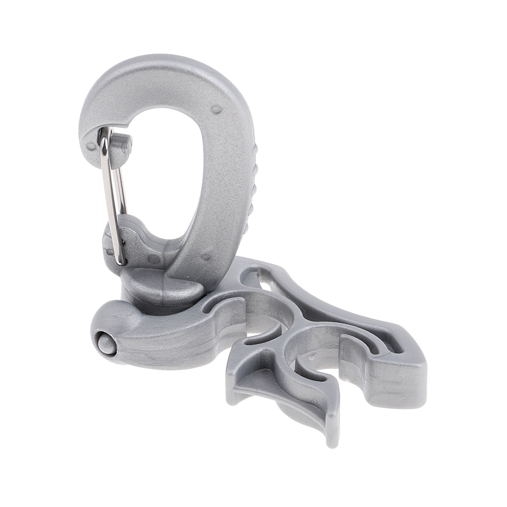 Universal Plastic Regulator Octopus Double BCD Hose Holder with Clip Buckle Hook for Scuba Diving Snorkeling Dive Diver