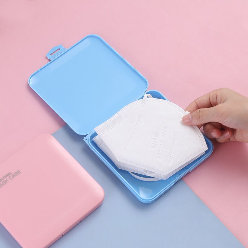 Leuke Masker Opbergdoos Draagbare Vouwen Draagbare Stofmasker Tijdelijke Opbergdoos Kinderen Studenten Mooie Plastic Masker Doos