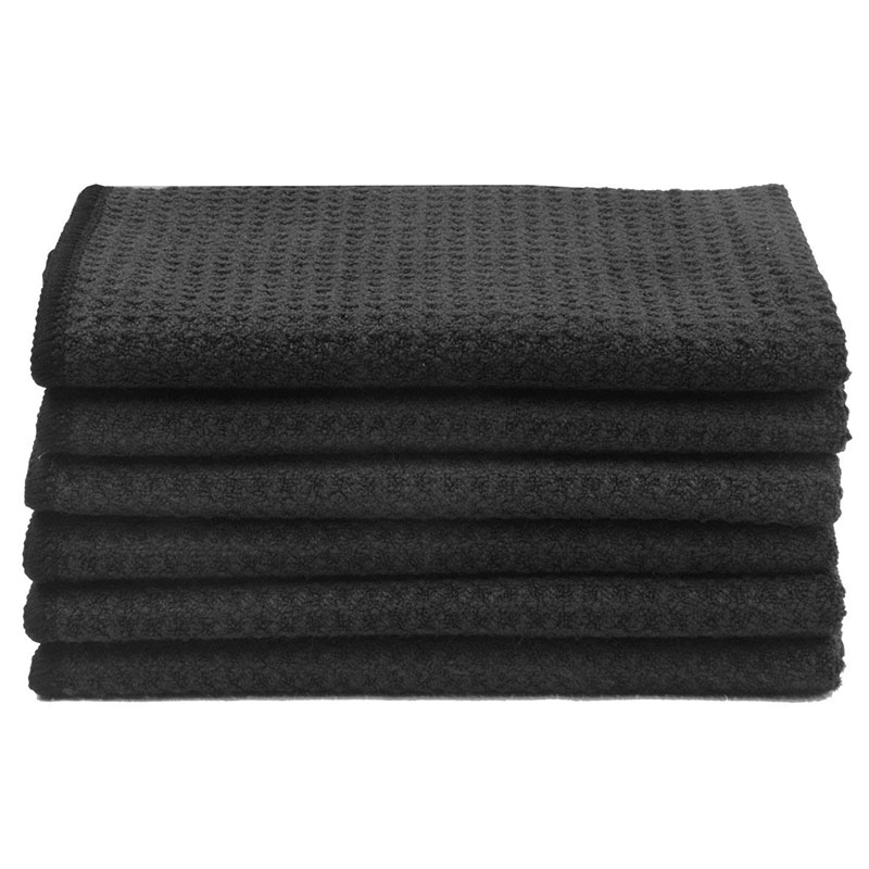 Sinland Home Microfiber Waffle Weave Cloth Hair Drying Towels Kitchen Hand Face Towels Washcloth 16InX24In 3/6 Pieces