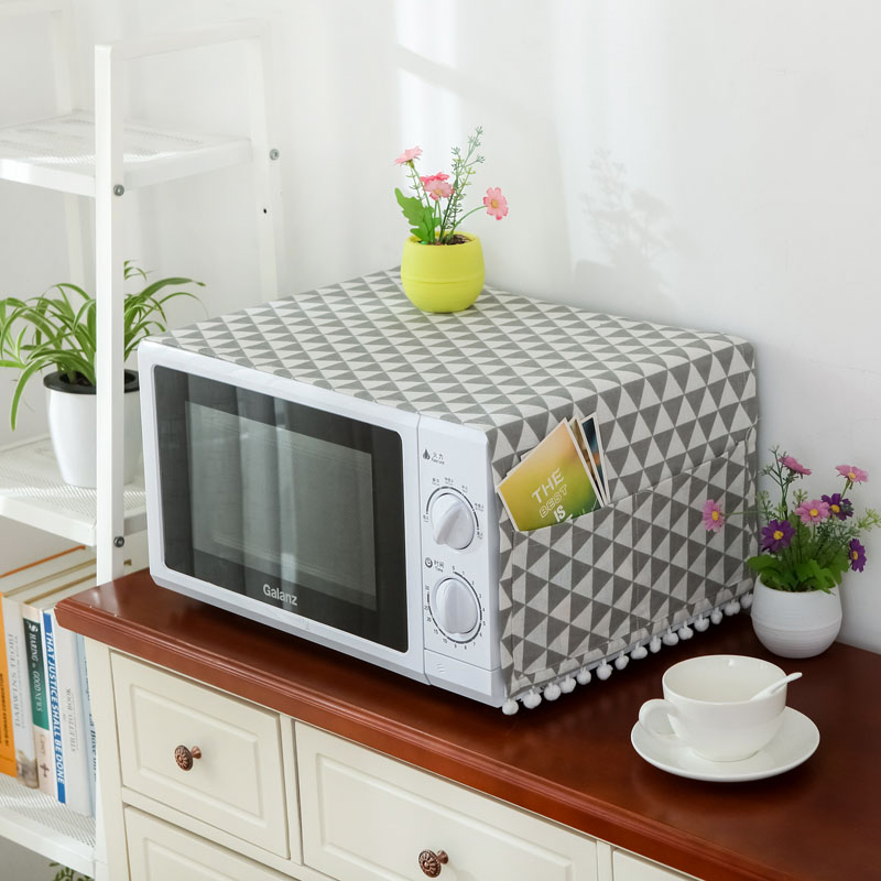 Lino Coperchio Forno A Microonde Con Stampa Geometrica Cappa Forno A  Microonde Polvere Olio di Copertura con il Sacchetto Di Immagazzinaggio  Accessori Per la Cucina Decorazione Della Casa – Grandado