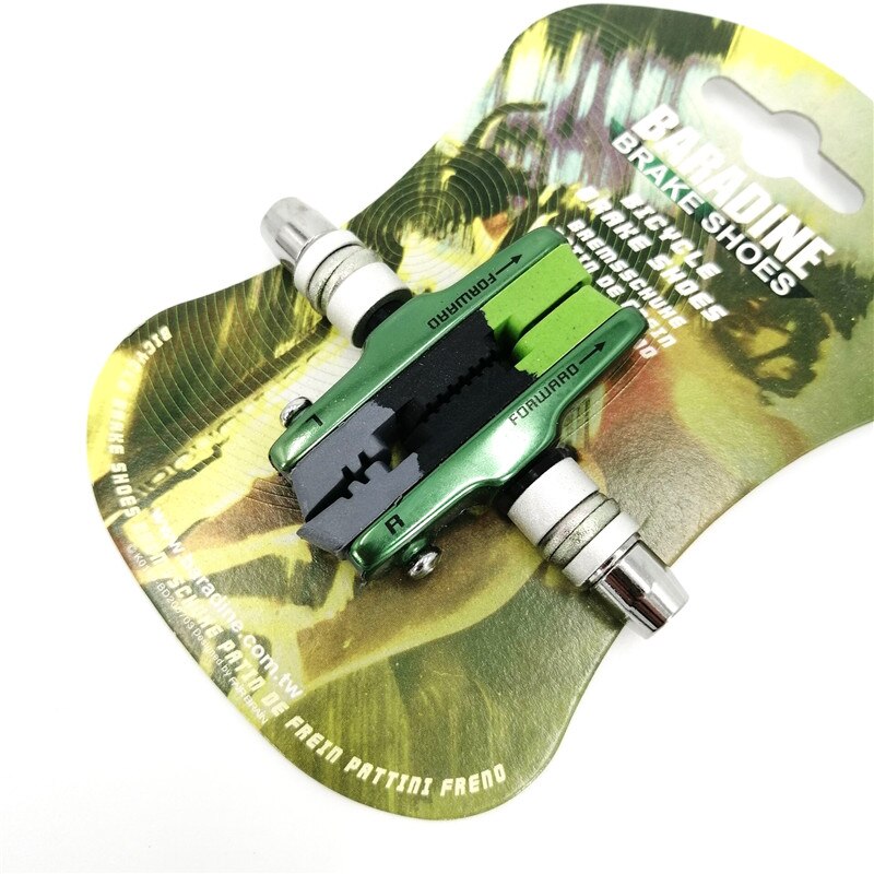 Folding Bike V Brake Caliper Shoe Set Brompton-Birdy Brake Shoe Bicycle V Brake Shoes: Green