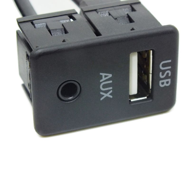 1.5m bil dash innfelt usb portpanel 3.5mm aux usb forlengelseskabel adapter