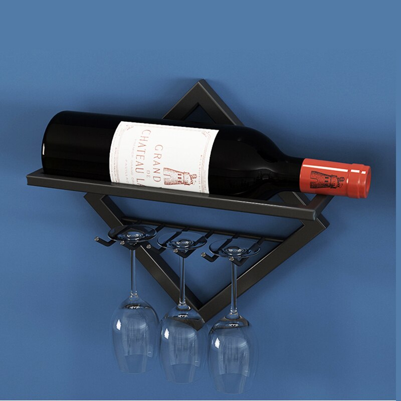 Metal Iron Wall Mount Wine Bottle Holder Free Combination Home Decoration Wine Rack Bar Wine Rack Wall Hanging Decor