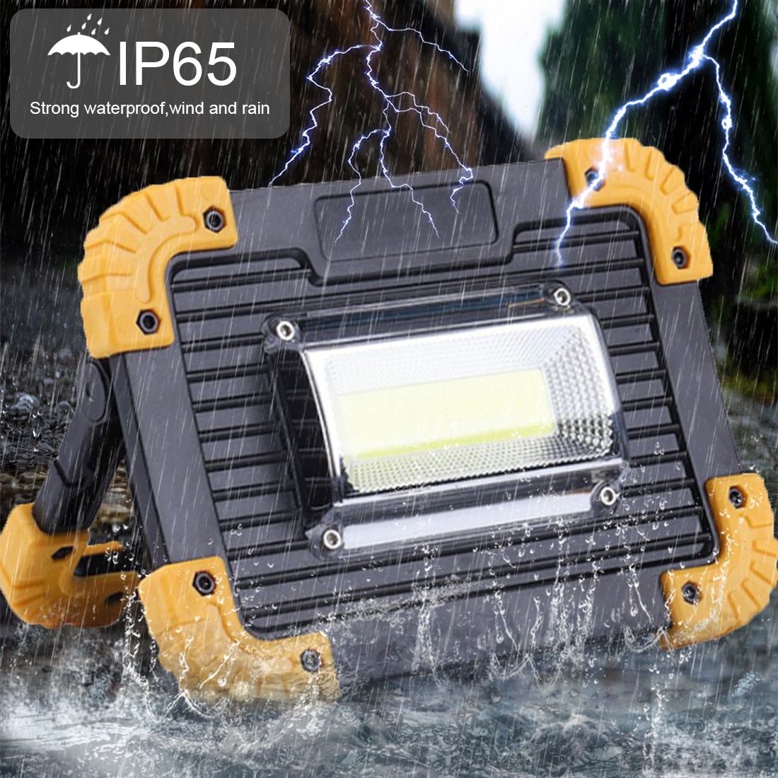 COB Work Lamp LED Portable Lantern Waterproof 4-Mode Emergency Portable Spotlight Rechargeable Floodlight for Camping Light