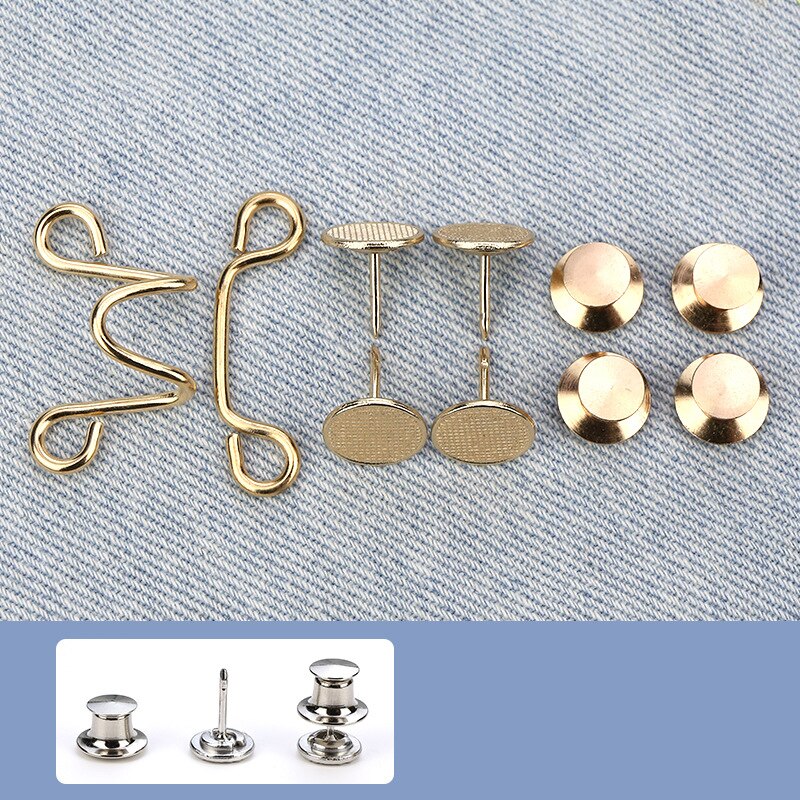 Adjustable Waist Sewing-Free Detachable Jeans Waist Stretch Big Change Small Adjustable Metal Button Waist Buttons: Large / S4