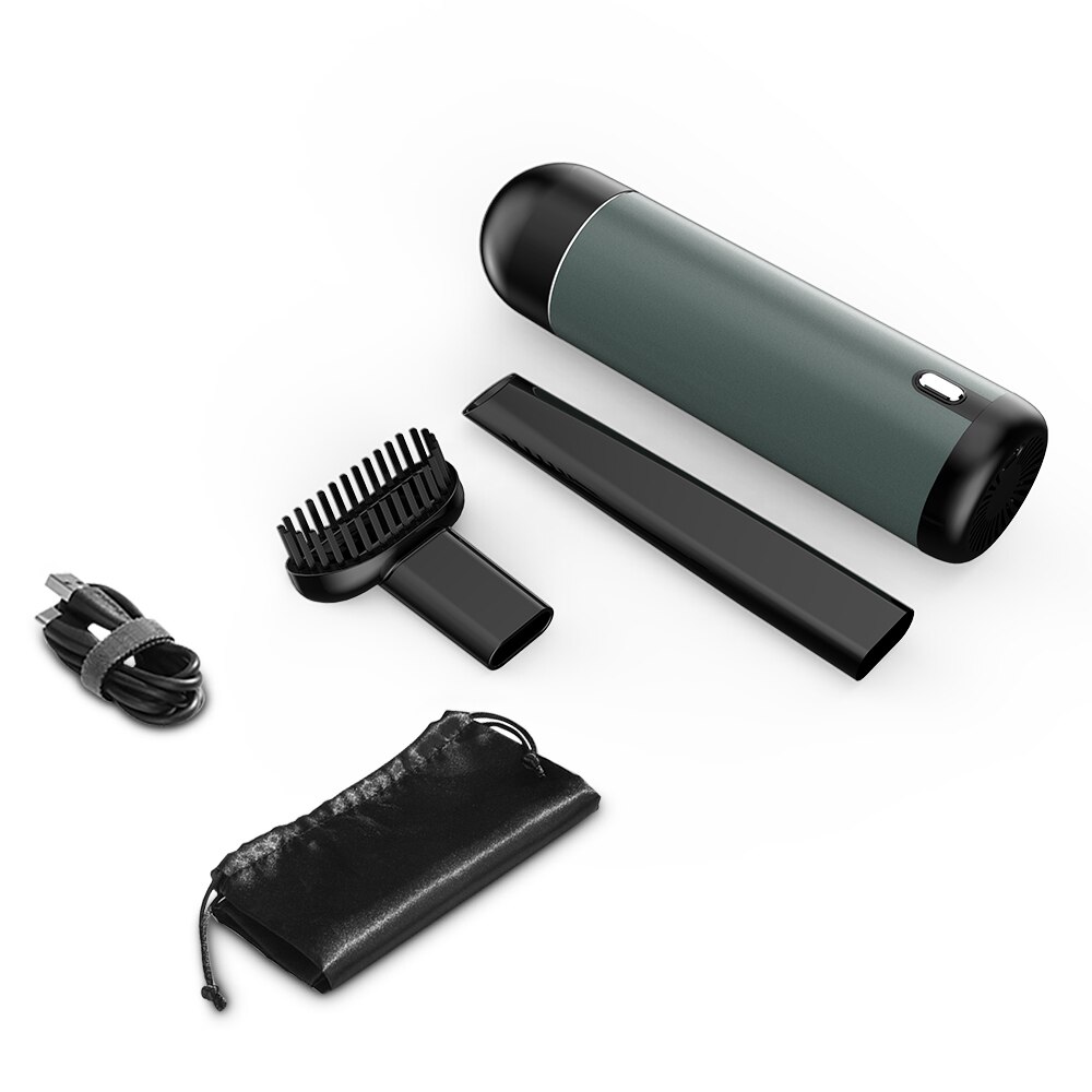 5000Pa Auto Staubsauger Super saug geräuscharm Drahtlose Tragbare Handheld Mini Staubsauger für Auto Innen Reinigung: Grün-5000Pa