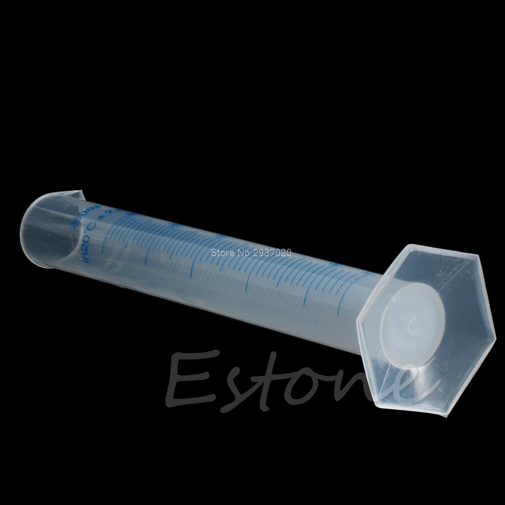 50ml Laboratory Liquid Trial Test Tube Jar Tool Plastic Measuring Graduated Cylinder
