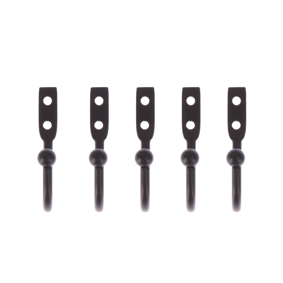 5 ganchos de una sola punta, Mini perchas negras para colgar en la pared, ganchos para la puerta, ganchos traseros para el baño, sala de estar