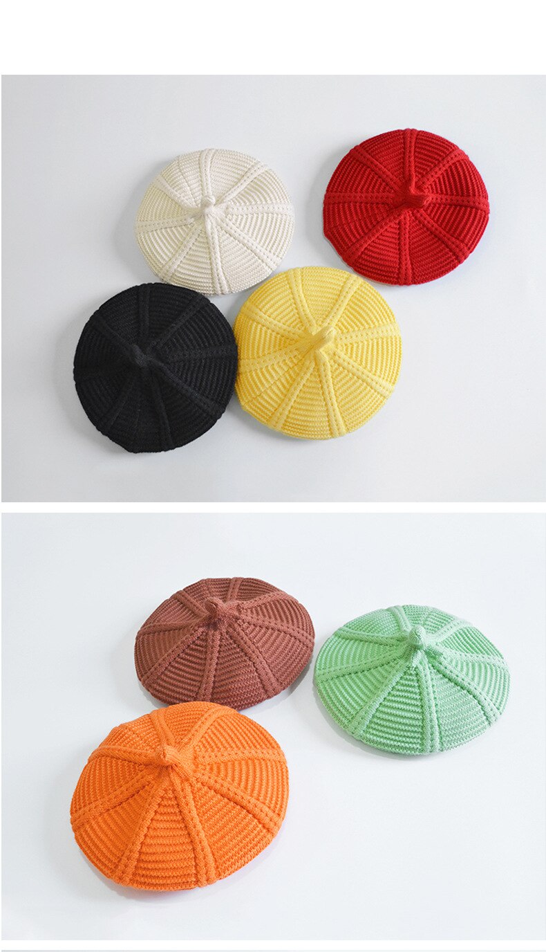 Bonnet rond tricoté pour femme, bonnet élastique décontracté, chaud, unisexe, pour l'automne et l'hiver