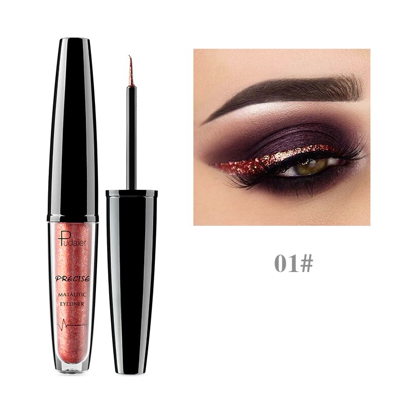 Pudaier 16 Color Eyeliner Magnetic Eyeliner Giltter Liquid Eyeliner Pencil Waterproof Blue Brown White Eyeliners Pencil Makeup: 1