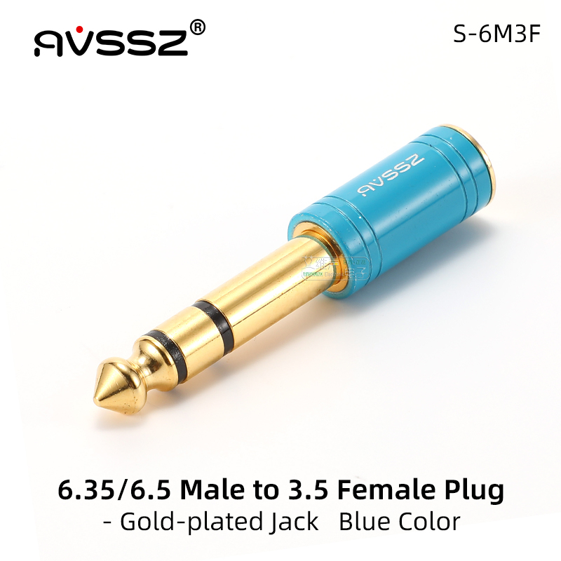 AVSSZ-adaptador de enchufe RCA para auriculares de 6,35/6,5 a 3,5mm, conectores convertidores de Piano eléctrico para guitarra de Audio chapados en oro de alta gama: Verde