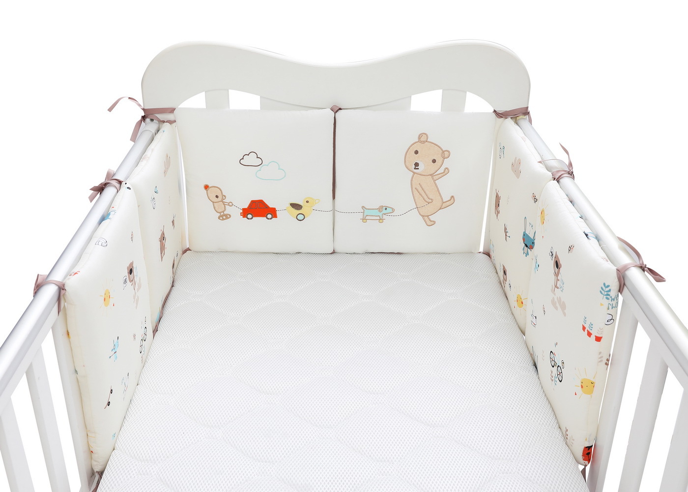 Ensemble de lit pour -né avec motifs de dessins animés, 6 pièces: cloud bear