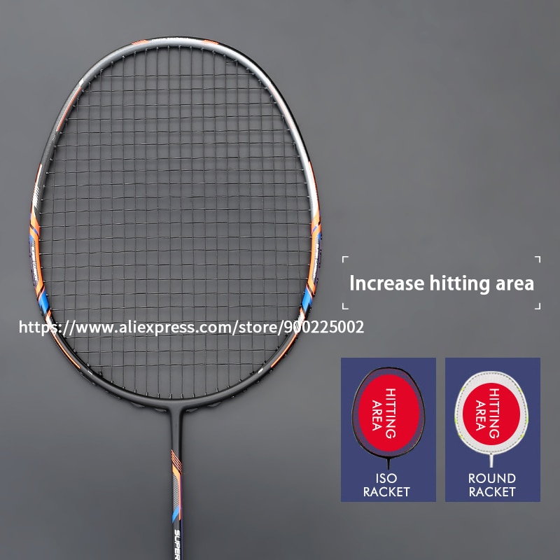 100% Full Carbon Fiber Strung Badminton Rackets 10U Tension 22-35LBS 13kg Training Racquet Speed Sports With Bags For Adult