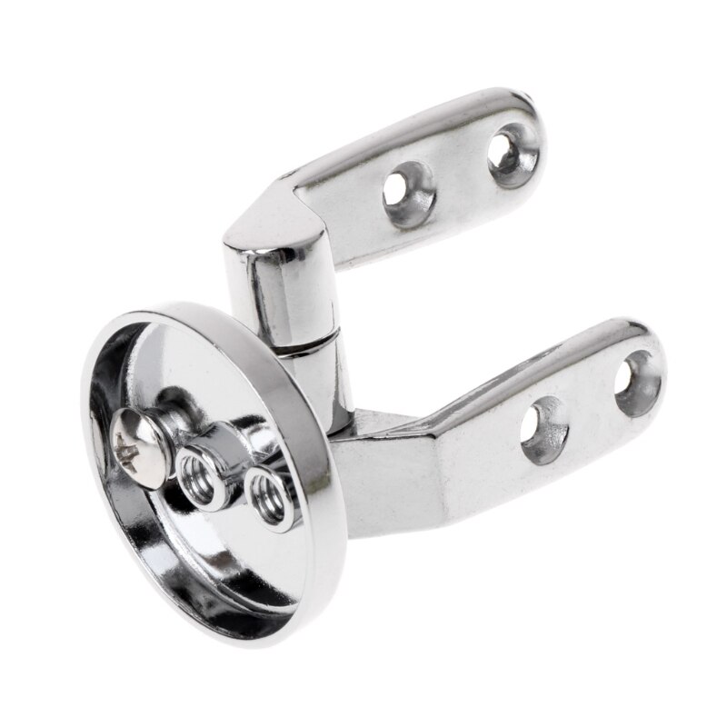 Alloy Toilet Seat Hinges Mountings Set Chrome with Screws For Toilet Accessories