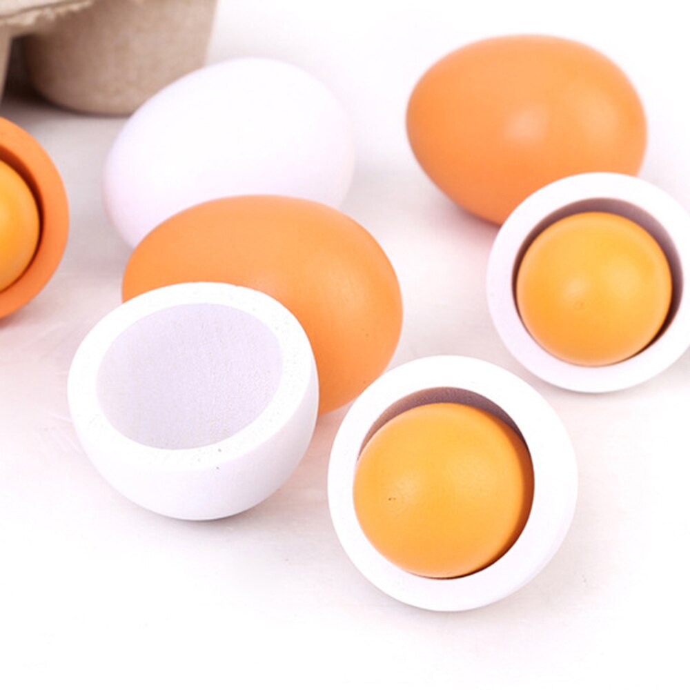 6Stck Eier Eigelb vorgeben Spielen Pädagogische Küche Lebensmittel Kochen Für freundlicher freundlicher Baby Spielzeug Lustige