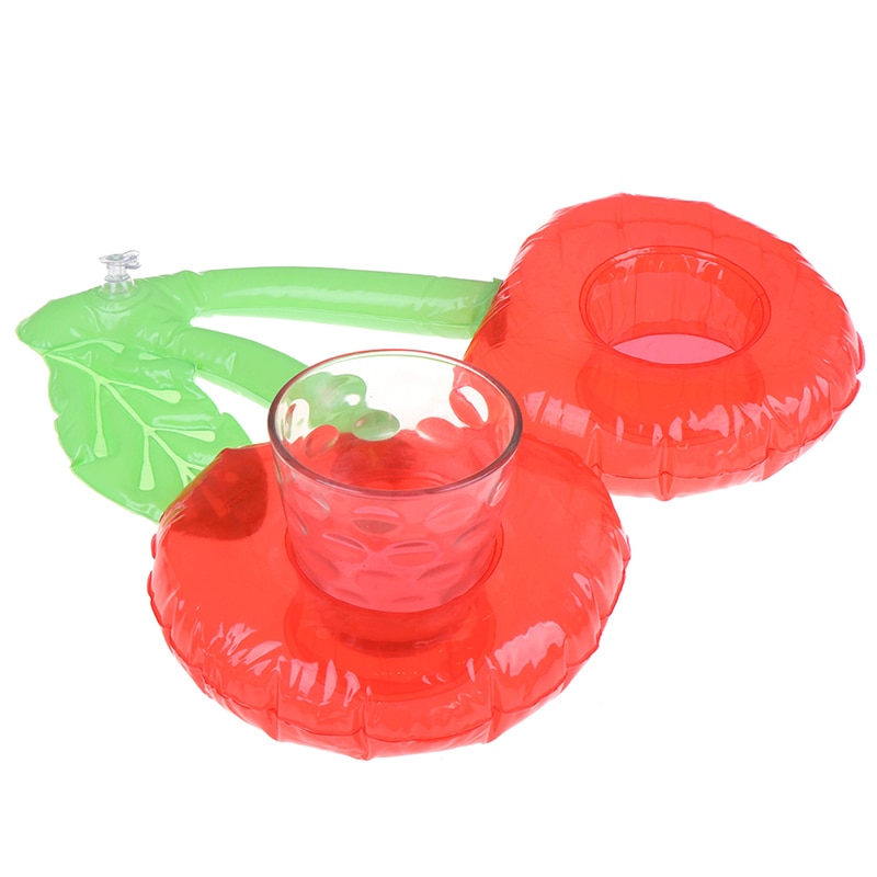 Cherry Shaped Red Swimming Pool Drink Holders Party Adult Inflatable Pool Accessories Double Kids Swimming Floating