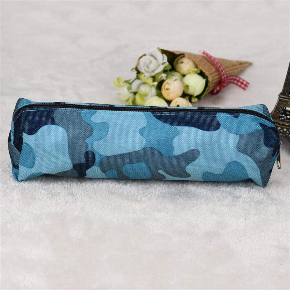 Estuche de estilo camuflaje para lápices, estuche escolar de gran capacidad, material de papelería para estudiantes