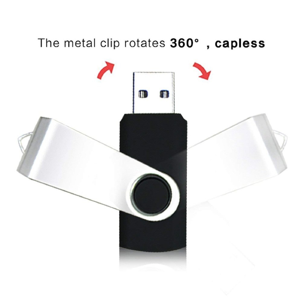 5PCS Ultra Potable Metal USB 2.0 USB Flash Drive Disk Pen Drive 8GB Rectangle Memory Flash Drives U Stick FAT32 Format