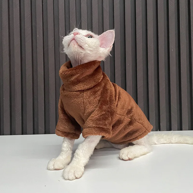 Vestiti alla moda per gatti Sphynx Maglione per gatti Abbigliamento per gattini Hound Dog Felpa con cappuccio Vestiti per Sphinx Cat Outfit Tute per animali domestici: M / Colore rosa