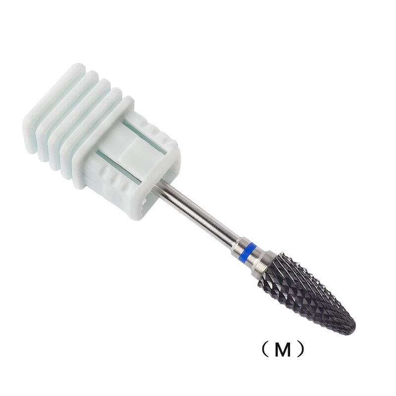 1 stk sort keramik 3/32 " nail art bor 5 typer fræsning manicure skærefil elektrisk apparat maskine tilbehør rengøringsværktøj
