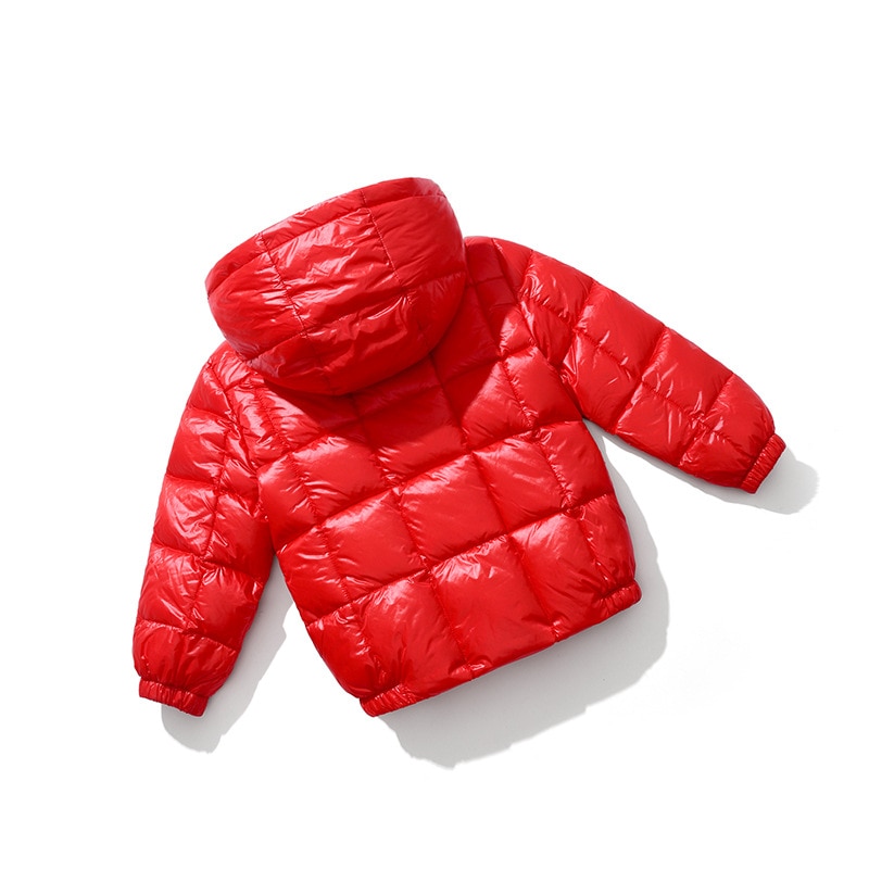 Høst og vinter tykk dunjakke barn gutter og jenter dunfrakk koreansk hettegenser parka