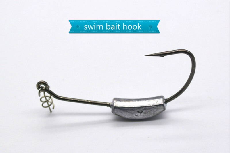 5pcs/lot fishing hook with lead bait keeper holder weight 2g 3g 5g 7g Lead sinker crank hook tackle set high carbon fishhooks