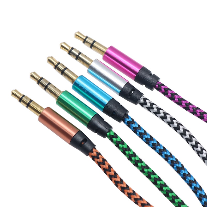 Yeung Qee 3.5mm Aux Cable 6 Ft, 3.5mm Nylon Braided Male To Male Stereo