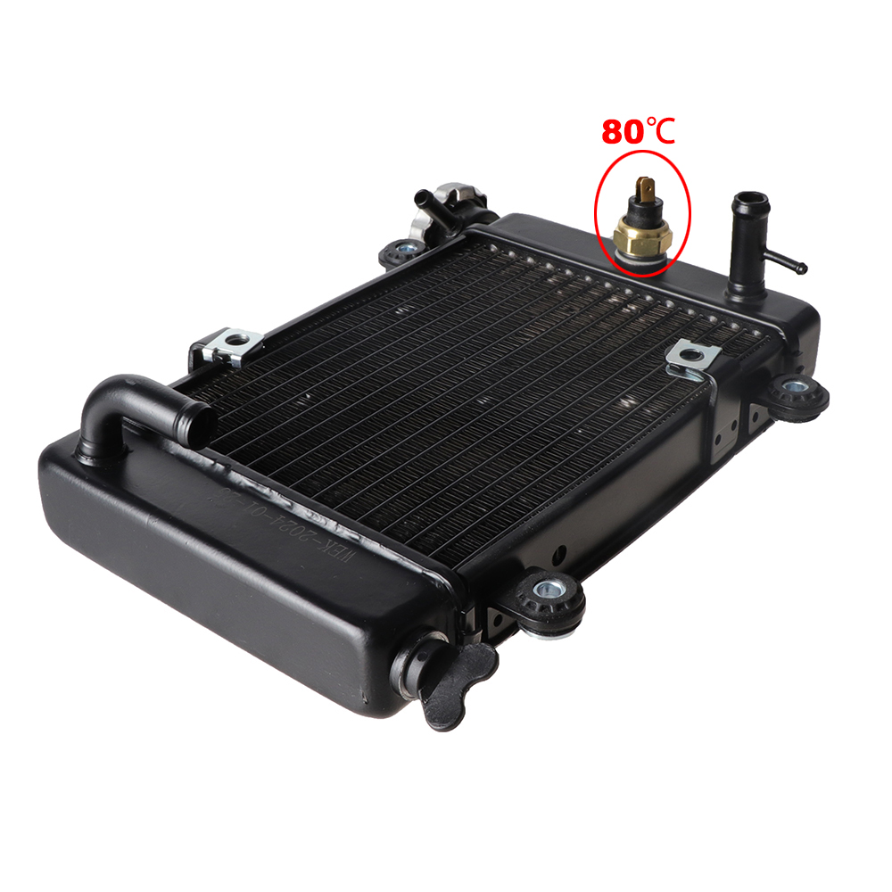 150cc 200cc 250cc vandkøling motorkøler radiator til motorcykel moto quad bike 4 x 4 atv utv buggy reservedele: Grå