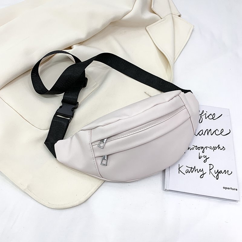 Mjuk pu läder kvinnor väska kedja enfärgade crossbody väskor för kvinnor axel handväska sac en main: Beige