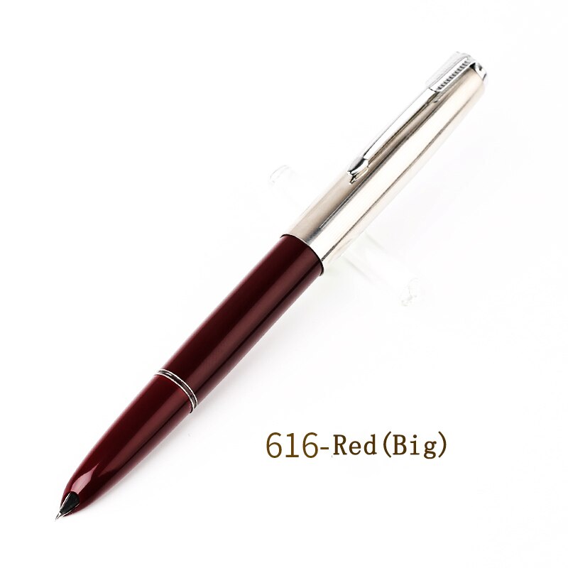 Authentic HERO 616 Classic Nostalgic Fountain Pen 616-2 Golden Clip / Cap Ink Pen Iridium Fine Nib 0.5mm for Student: 616 Big Red