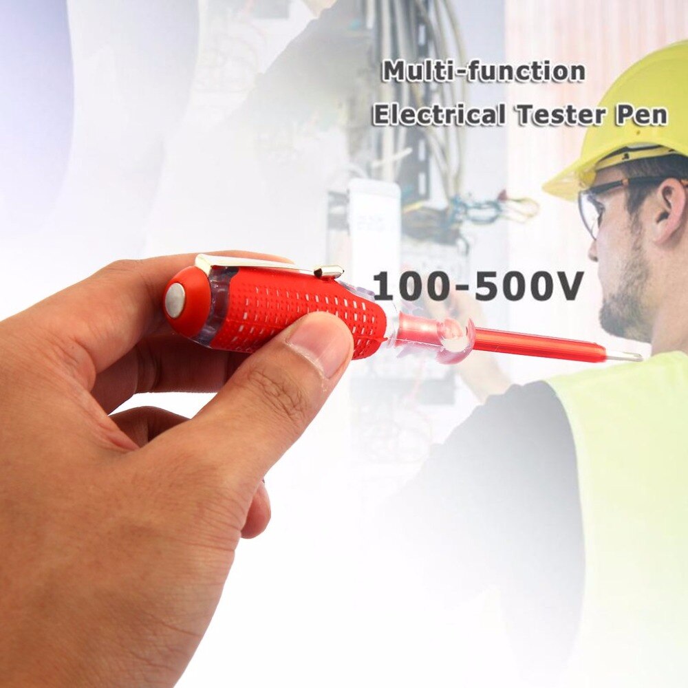 100-500V Dual-use Test Pen Screwdriver Durable Insulation Electrician Home Tool Test Pencil Electric Tester Pen Tool