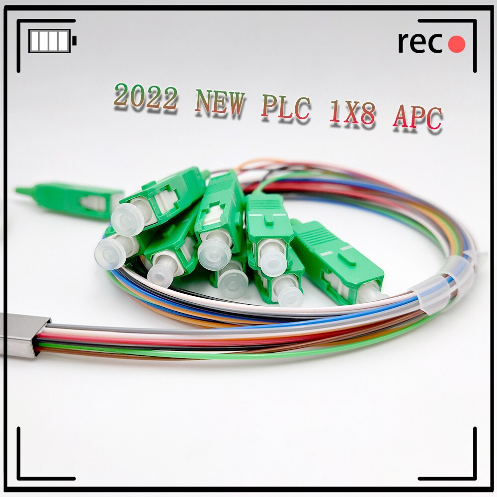 10pcs PLC 1X2 1X8 1x16 Splitter SC/APC Single Mode 0.9mm Steel Tube Fiber Optic Tool FTTH Optical Fiber Connector