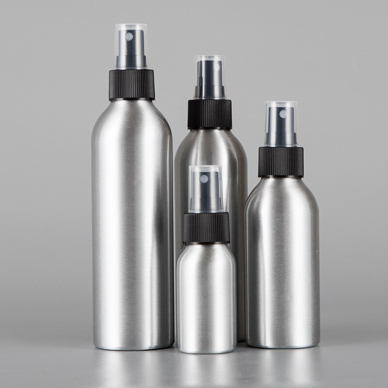 40ml/50ml/100ml aluminium sprayflaska silver portabla mini parfymflaskor tomma påfyllningsbara kosmetiska sprayer atomizer