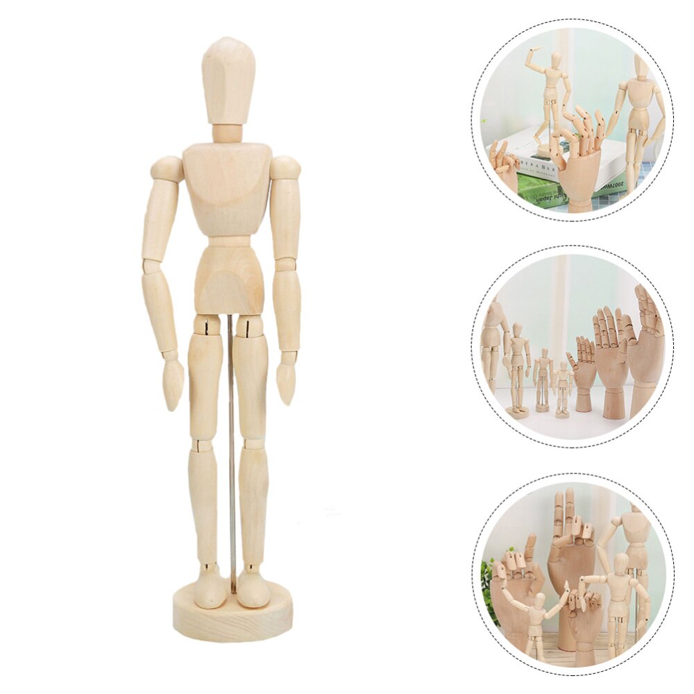 Wooden Palm Ornament Wooden Crafts Decoration Joint Palm Ornament Art Craft: Light Brown B