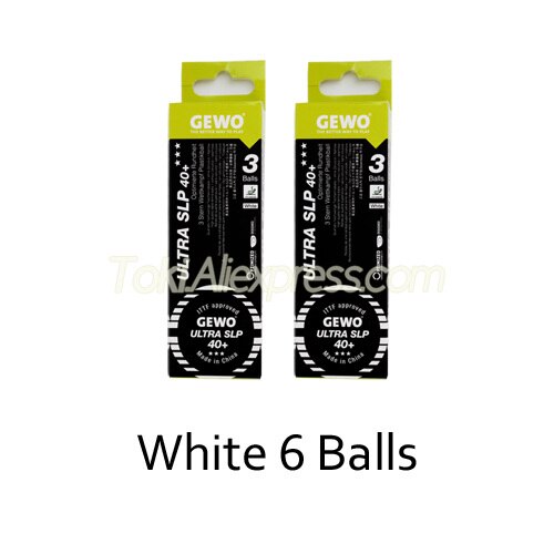GEWO Ultra SLP Tafeltennisballen, 3 sterren tafeltennisbal van plastic, 40 zonder naad, ITTF-gecertificeerde wedstrijdballen, 3 hoogwaardige professionele tafeltennisballen, wit, 40 mm diameter