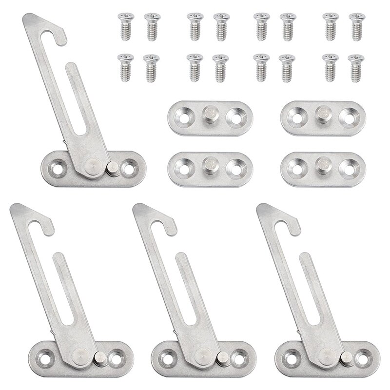 4Pcs Window Restrictor Locks for Upvc Window Restrictor Hook Security Lock Stainless Steel Child Lock Restrictor