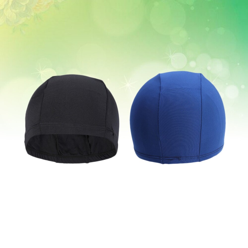 Zachte badmuts voor volwassenen, polyester doek, badmuts voor mannen en vrouwen, badmutsen voor watersport (lichtblauw): Zoals weergegeven