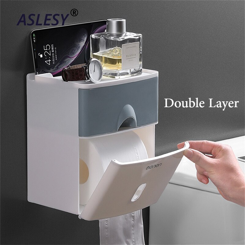 Toothbrush Holder Wall Mounted Automatic Toothpaste Dispenser Storage Rack Soft Toilet Brush Tissue Box Bathroom Accessories Set