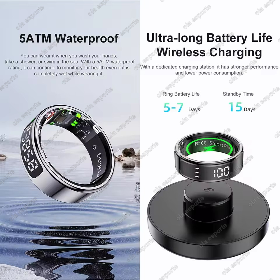 Nuovo schermo di visualizzazione Smart Ring per Xiaomi Ring Photo Control Gesto Swipe Video Tiktok Health Monitor 5ATM Smartring impermeabile