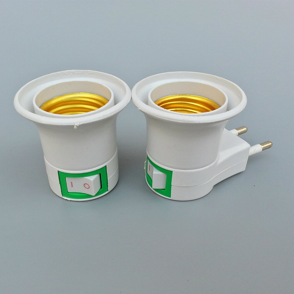 Stekker netstroom 220v naar  e27 lampen fitting adapter halogeen led spaarlamp met aan/uit schakelaar
