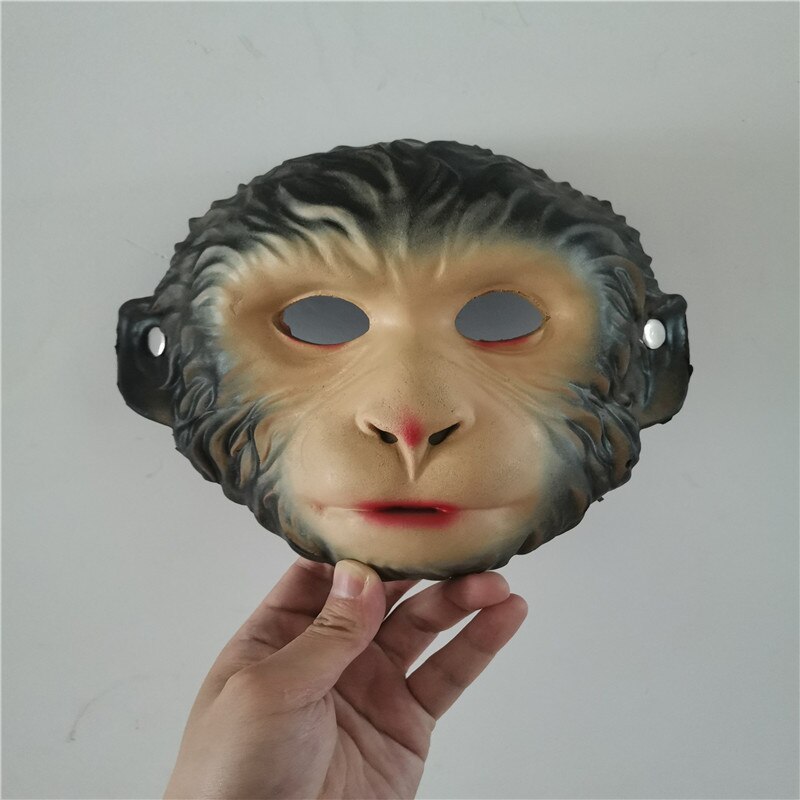 Full Face Animal Mask Cosplay Costume Monkey Adult Child Halloween Party Decoration Party Tricky Fun Mask Fool' Day 22cm